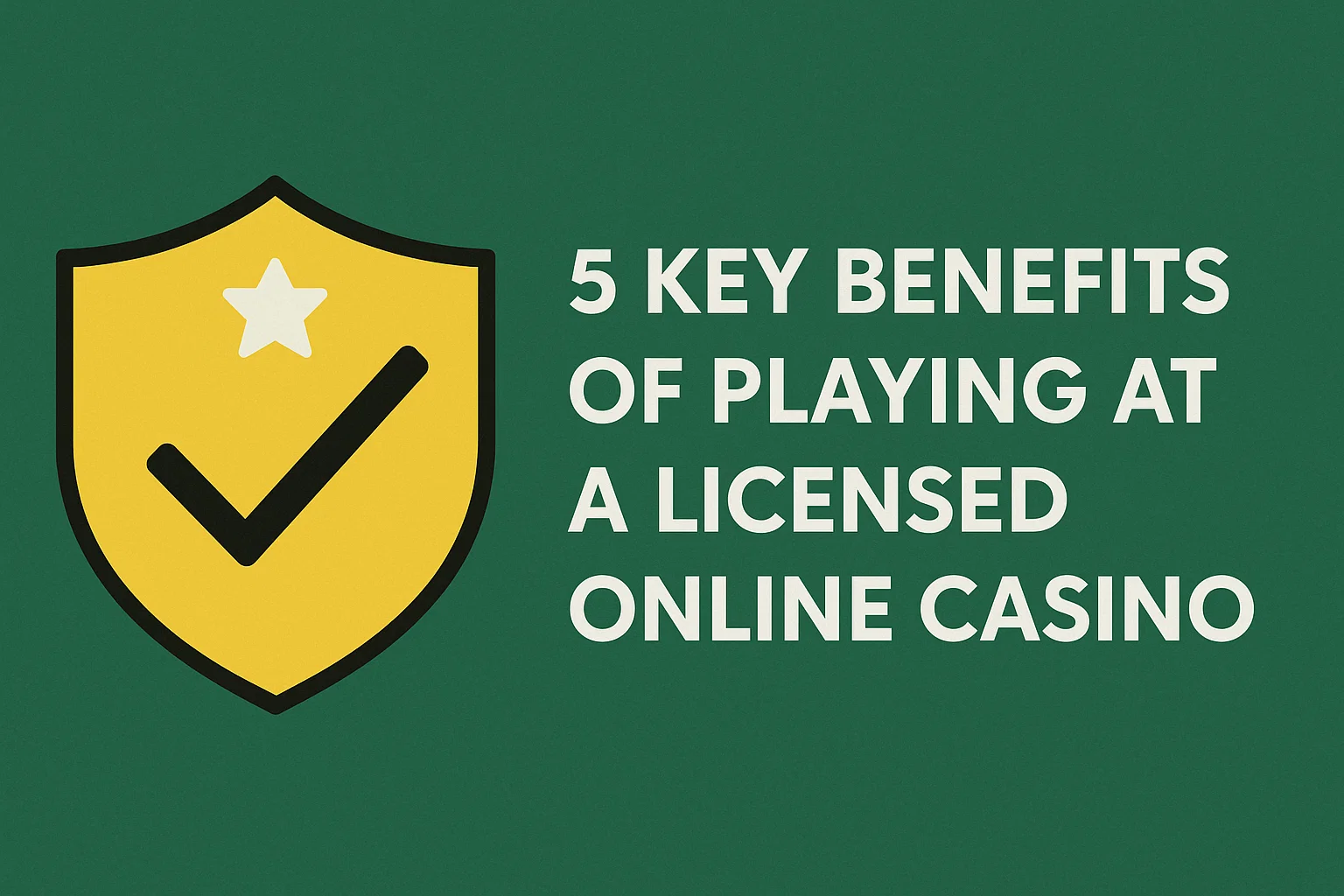 5 key benefits of playing at a licensed online casino